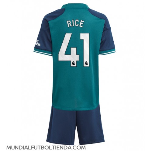 Camiseta Arsenal Declan Rice #41 Tercera Equipación Replica 2023-24 para niños mangas cortas (+ Pantalones cortos)